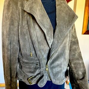 LAUREN - RALPH LAUREN Suade Leather Jacket. Size Large. Like new.
